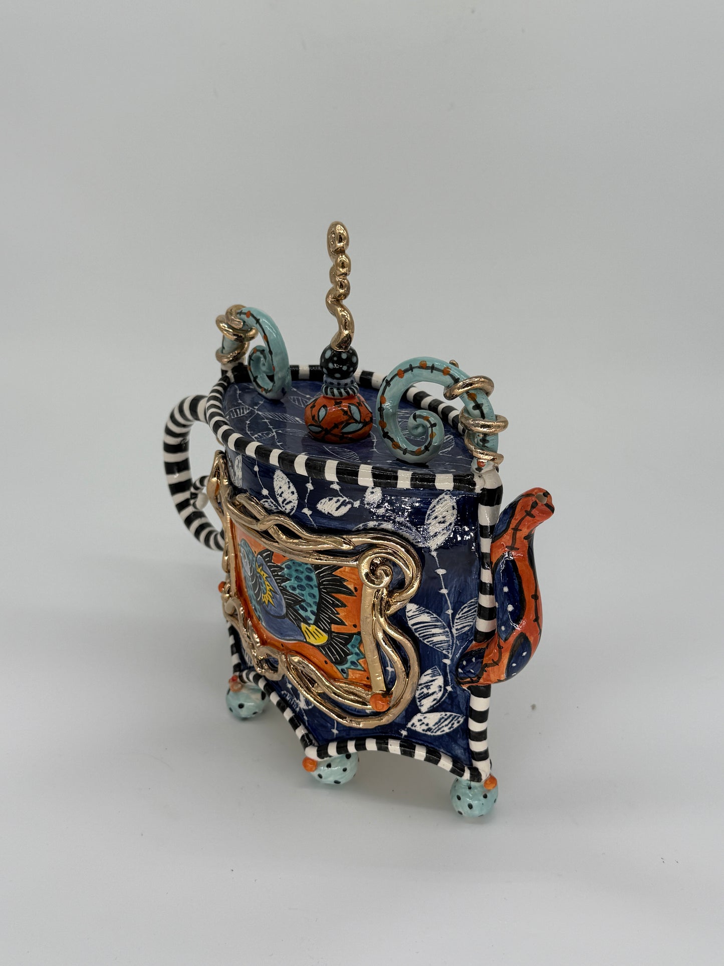 Blue Birds Over Teapot