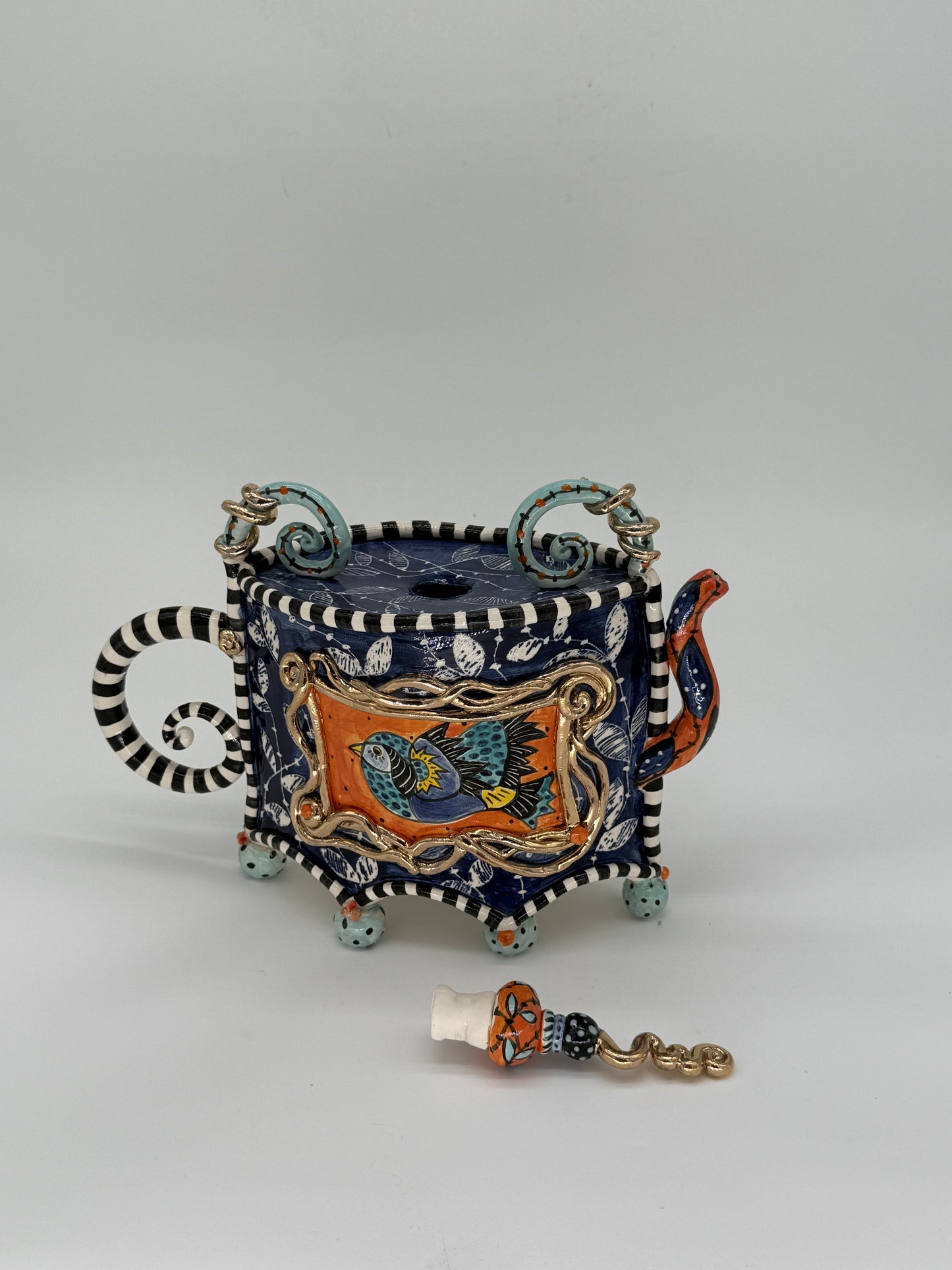 Blue Birds Over Teapot