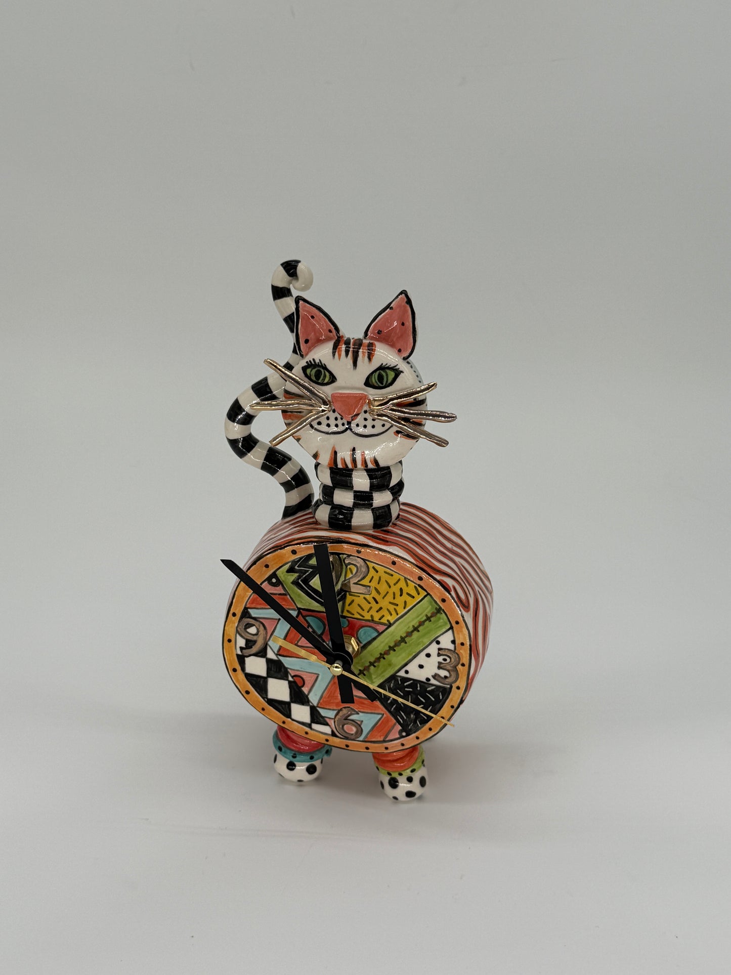 Cat Got The Cream Clock