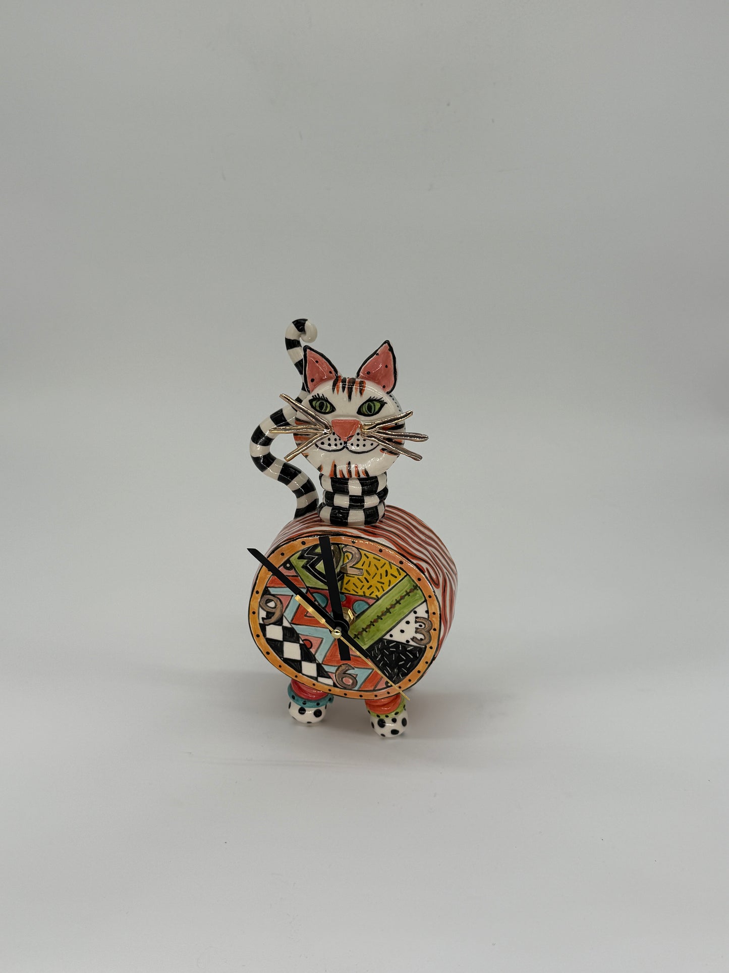 Cat Got The Cream Clock