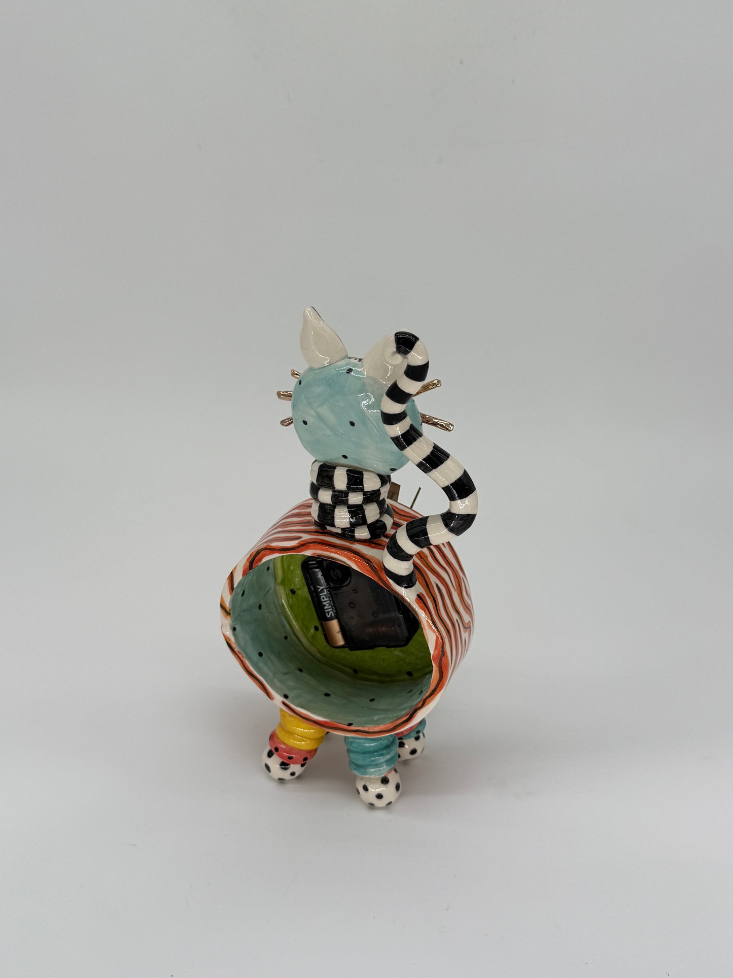 Cat Got The Cream Clock