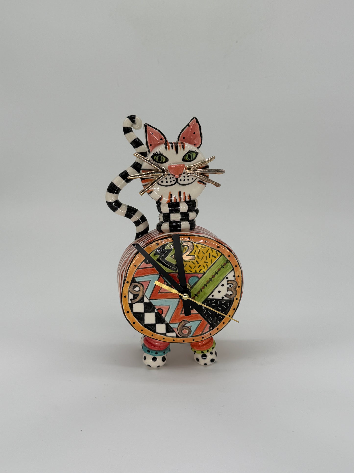 Cat Got The Cream Clock