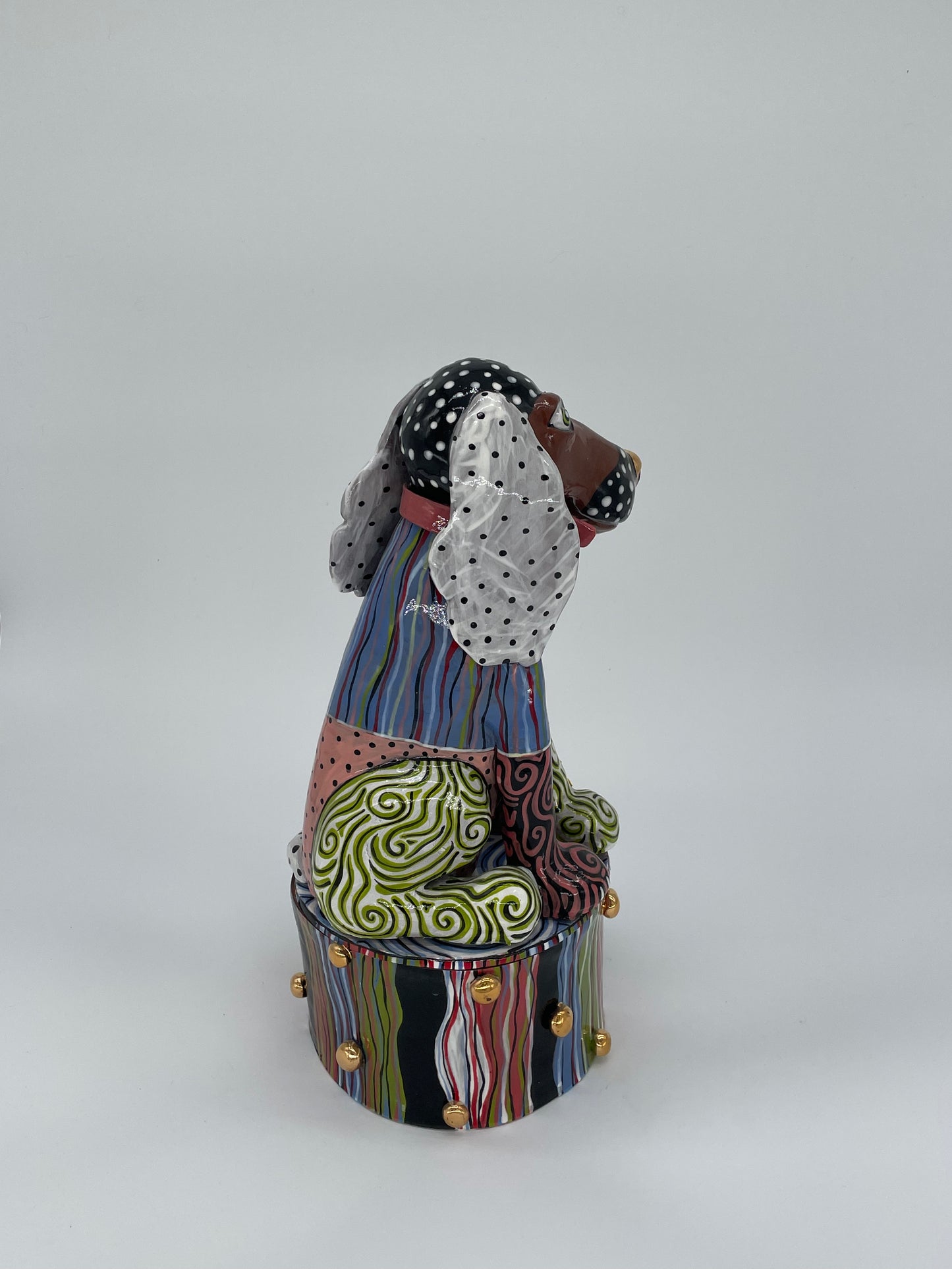 Rose Dog Sculpture